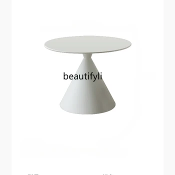 Обеденный стол | Скандинавский современный минималистичный Ins Iron Обеденный стол Круглый стол Домашний обеденный стол Журнальный столик